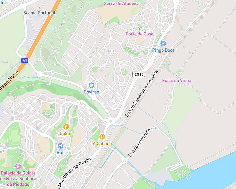 Um mapa que apresenta a localização de AniCura Vasco da Gama Clínica Veterinária